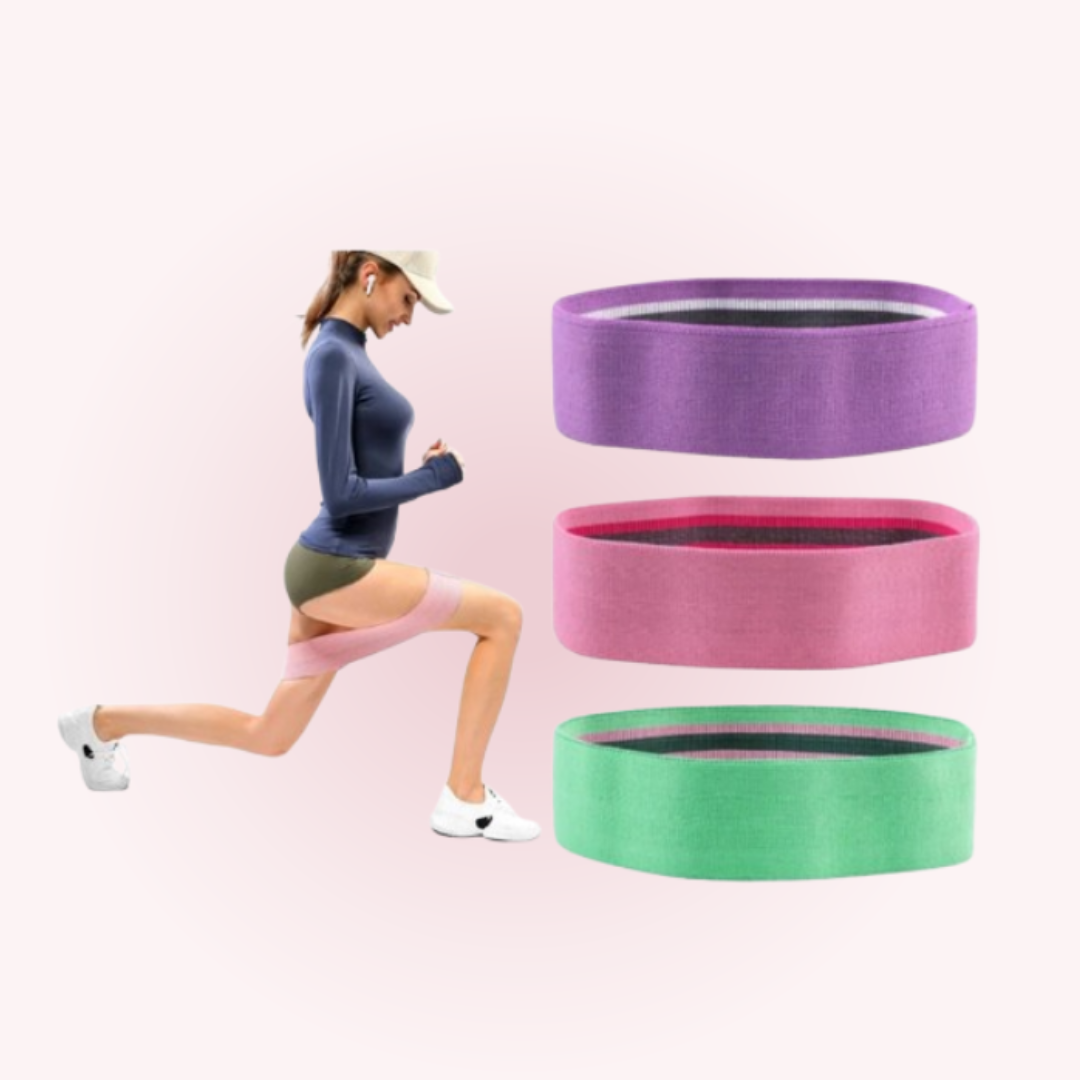 Kit Pilaris com 3 Faixas Elásticas de Resistência