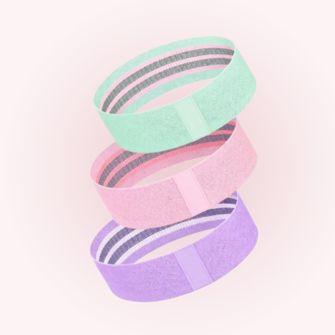 Kit Pilaris com 3 Faixas Elásticas de Resistência