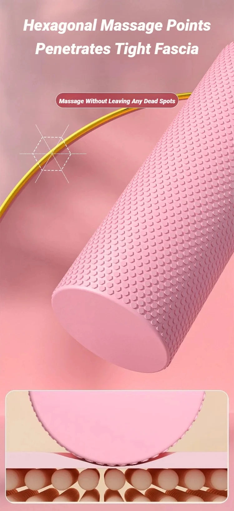 Rolo de Yoga Hexagonal em EVA